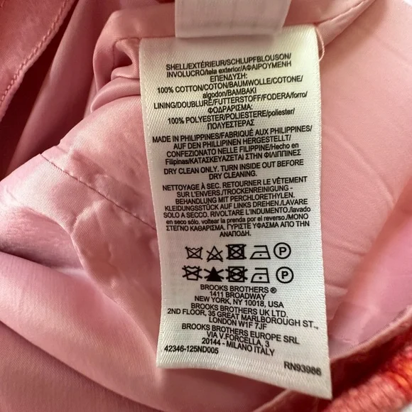 Brooks Brothers Women's Pink Orange Floral Print Zip Summer Shift Dress Sz 4 EUC - Picture 8 of 8